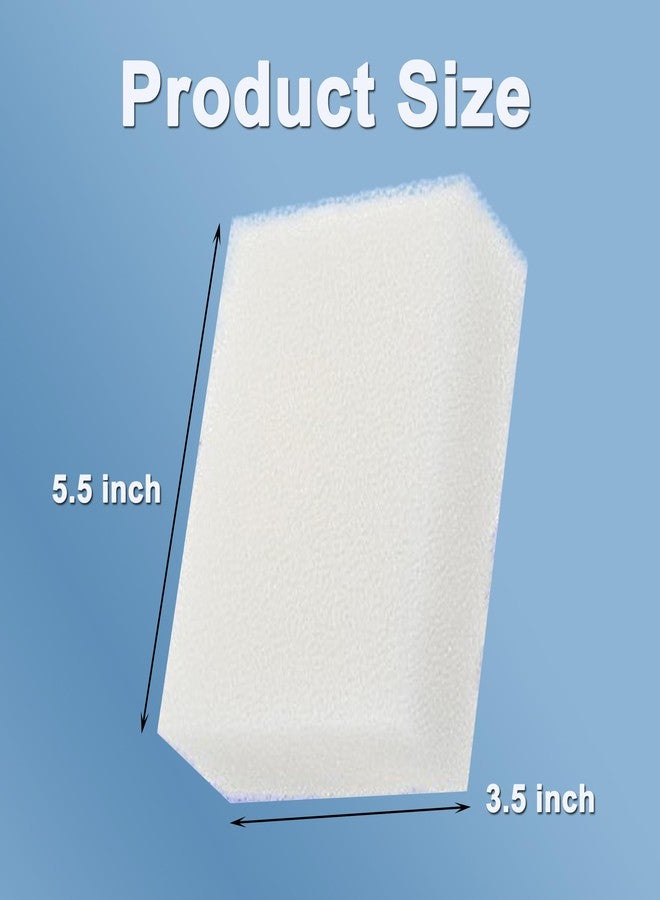 Qzbhct 4 Pcs Aquarium Bio Sponge White Foam Filter Pads Compatible with Aqua Clear 70/300 Filtration Systems - Image 5